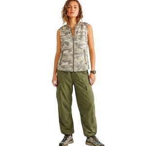 Basic House Woodstock Jimi Hendrix Camo Vest Women  Sz Medium 95 Gorpcore Y2K